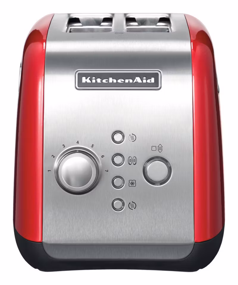 KitchenAid 5KMT221EER brödrost 2 skivor 1100 W röd, rostfritt stål