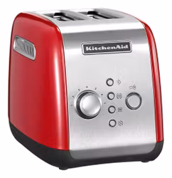 KitchenAid 5KMT221EER brödrost 2 skivor 1100 W röd, rostfritt stål