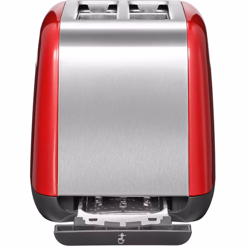 KitchenAid 5KMT221EER brödrost 2 skivor 1100 W röd, rostfritt stål