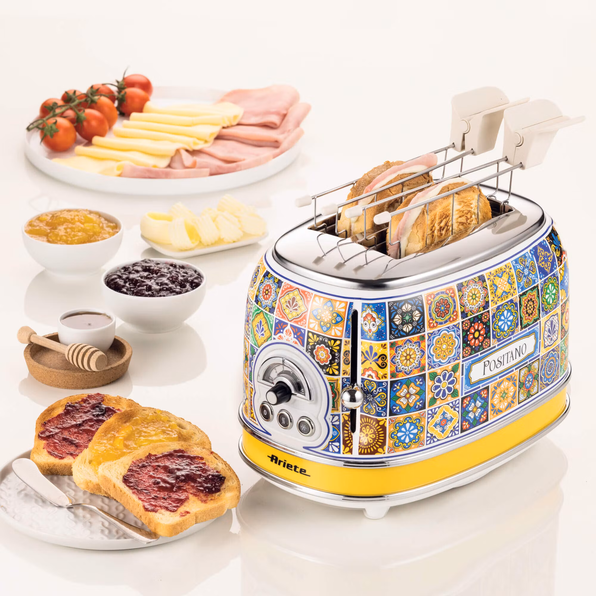 Ariete 0155/0P brödrost 2 skivor 810 W blå, gul