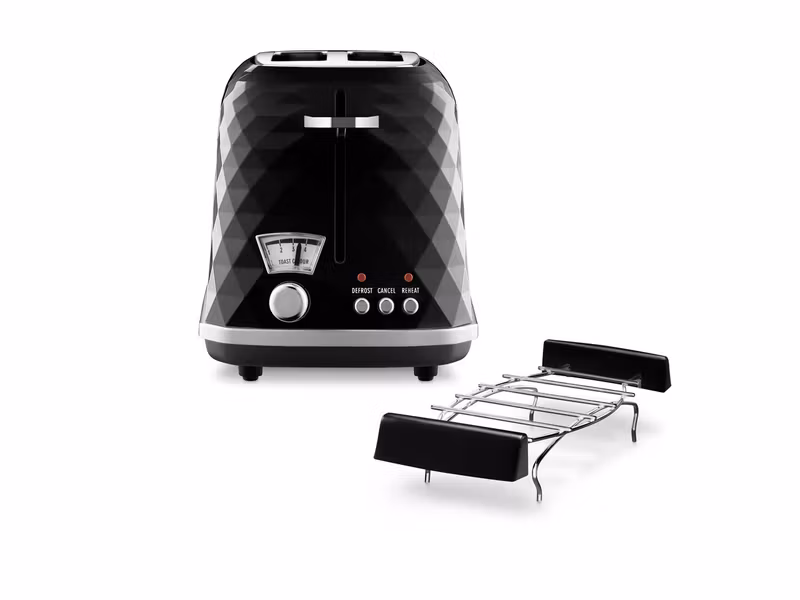 De’Longhi Brilliante brödrost 2 skivor 900 W svart