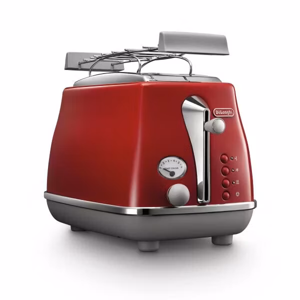 De’Longhi Icona Capitals 6 2-skivors brödrost 900 W Röd