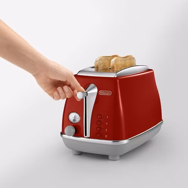 De’Longhi Icona Capitals 6 2-skivors brödrost 900 W Röd