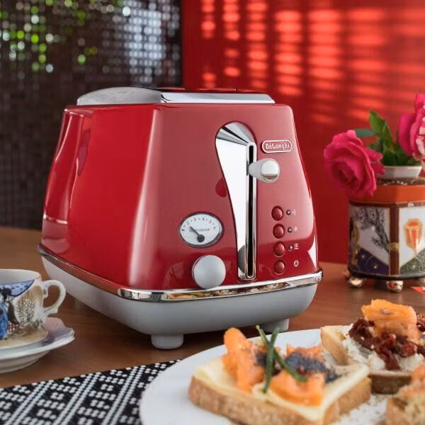 De’Longhi Icona Capitals 6 2-skivors brödrost 900 W Röd