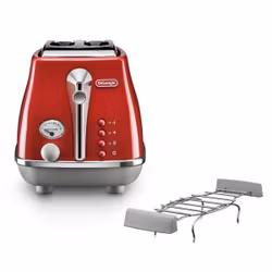 De’Longhi Icona Capitals 6 2-skivors brödrost 900 W Röd