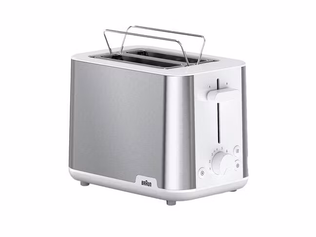 Braun HT 1510 8 brödrost 2 skivor 900 W rostfritt stål, vit
