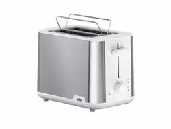 Braun HT 1510 8 brödrost 2 skivor 900 W rostfritt stål, vit
