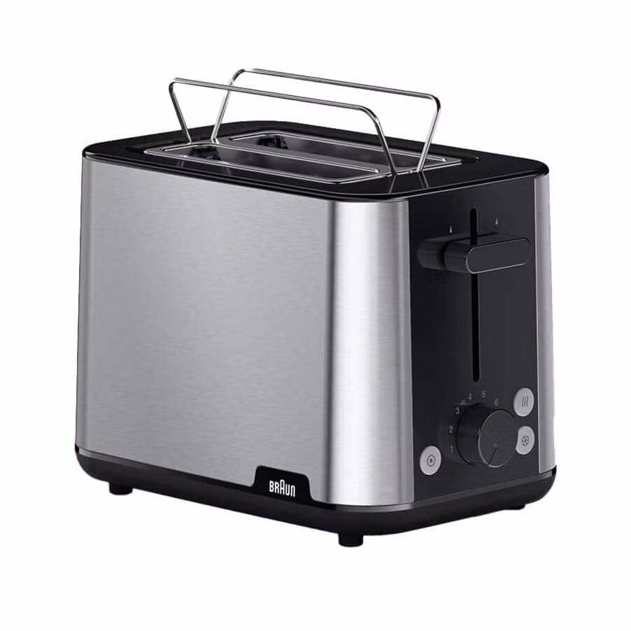 Braun HT101BI-HT1510BK brödrost 2 skivor 900 W svart, rostfritt stål