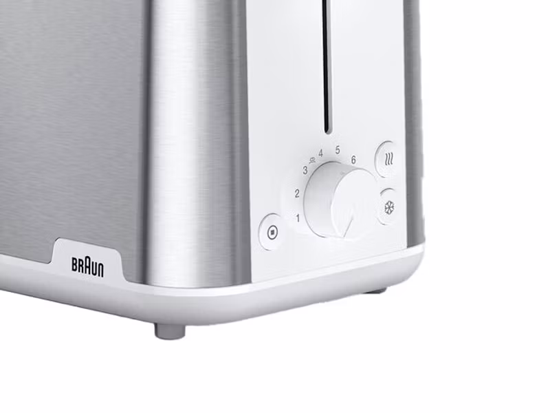 Braun HT 1510 8 brödrost 2 skivor 900 W rostfritt stål, vit