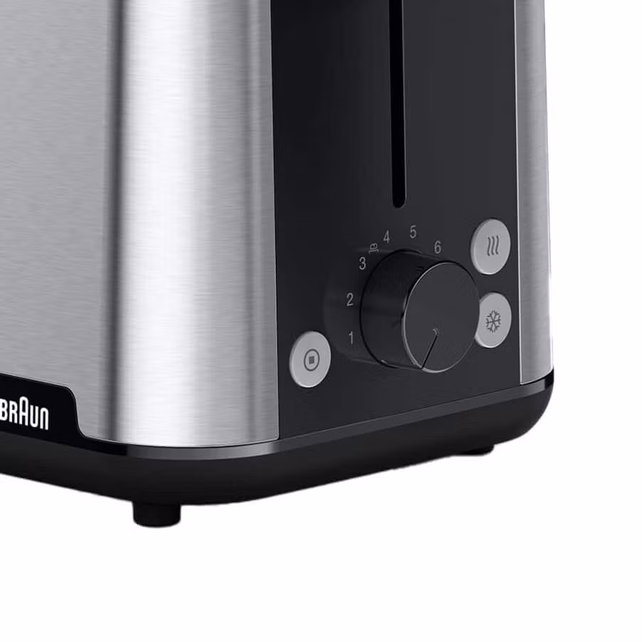 Braun HT101BI-HT1510BK brödrost 2 skivor 900 W svart, rostfritt stål