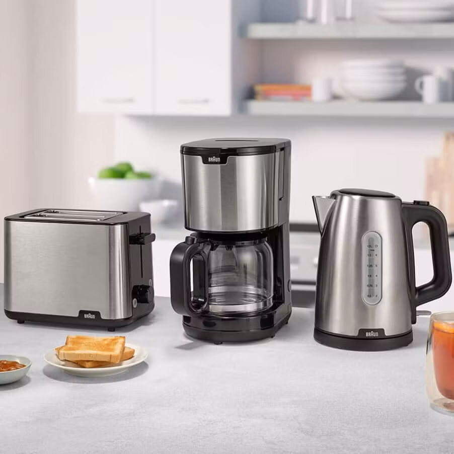 Braun HT101BI-HT1510BK brödrost 2 skivor 900 W svart, rostfritt stål