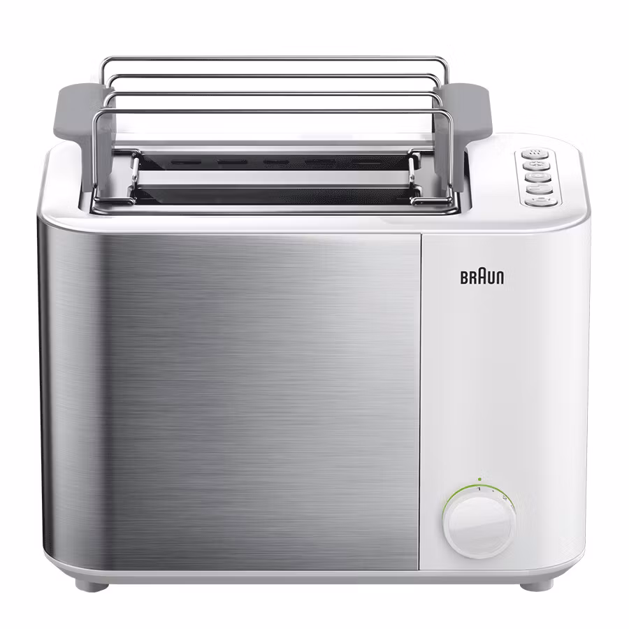 Braun GRILLE-PAIN HT5015WH 13 brödrost 2 skivor 1000 W Grå, Vit