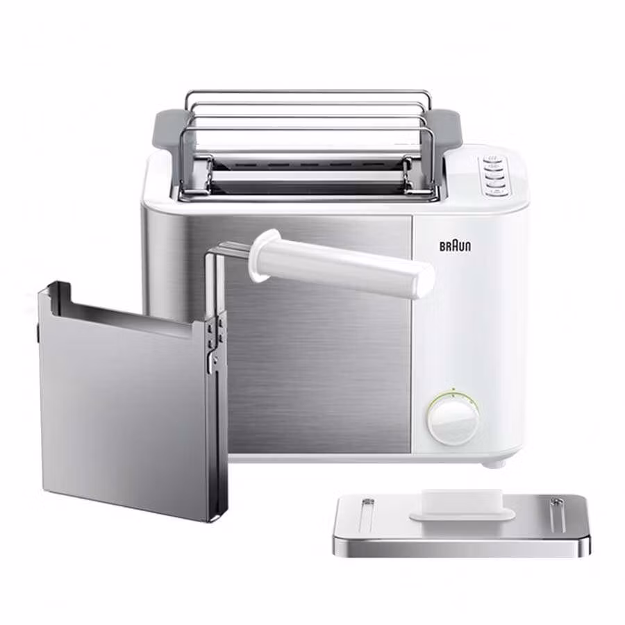Braun GRILLE-PAIN HT5015WH 13 brödrost 2 skivor 1000 W Grå, Vit