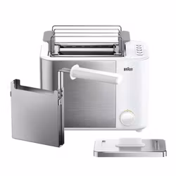 Braun GRILLE-PAIN HT5015WH 13 brödrost 2 skivor 1000 W Grå, Vit