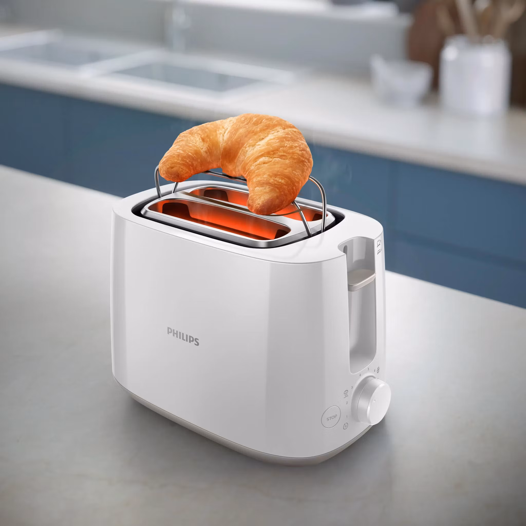 Philips Daily Collection HD2582/00 brödrost 8 2 skivor 800 W Vit