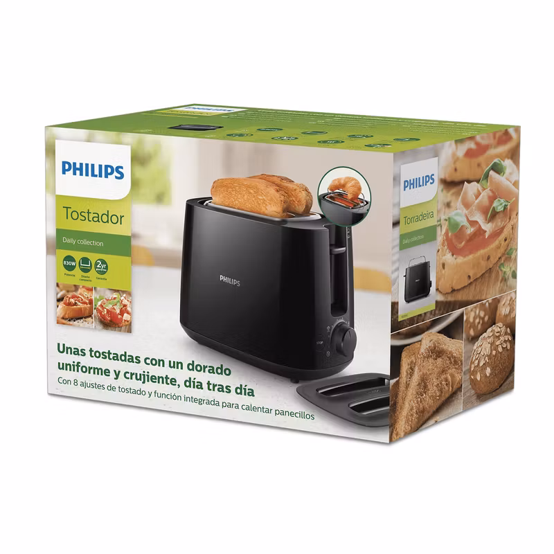 Philips Daily Collection HD2582/90 brödrost 8 2 skivor 830 W