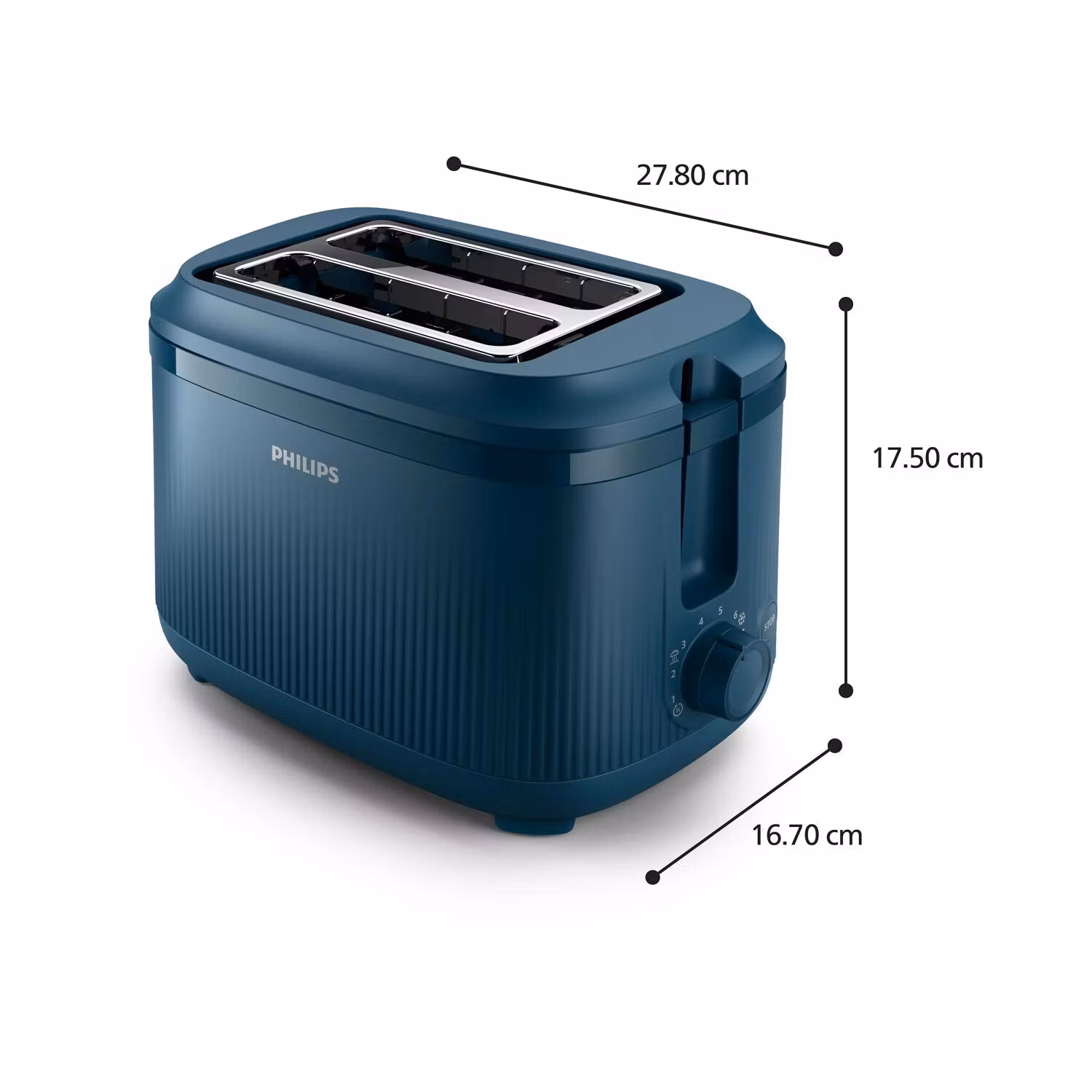 Philips 3000 series HD2511/70 brödrost 2 skivor 830 W Blå