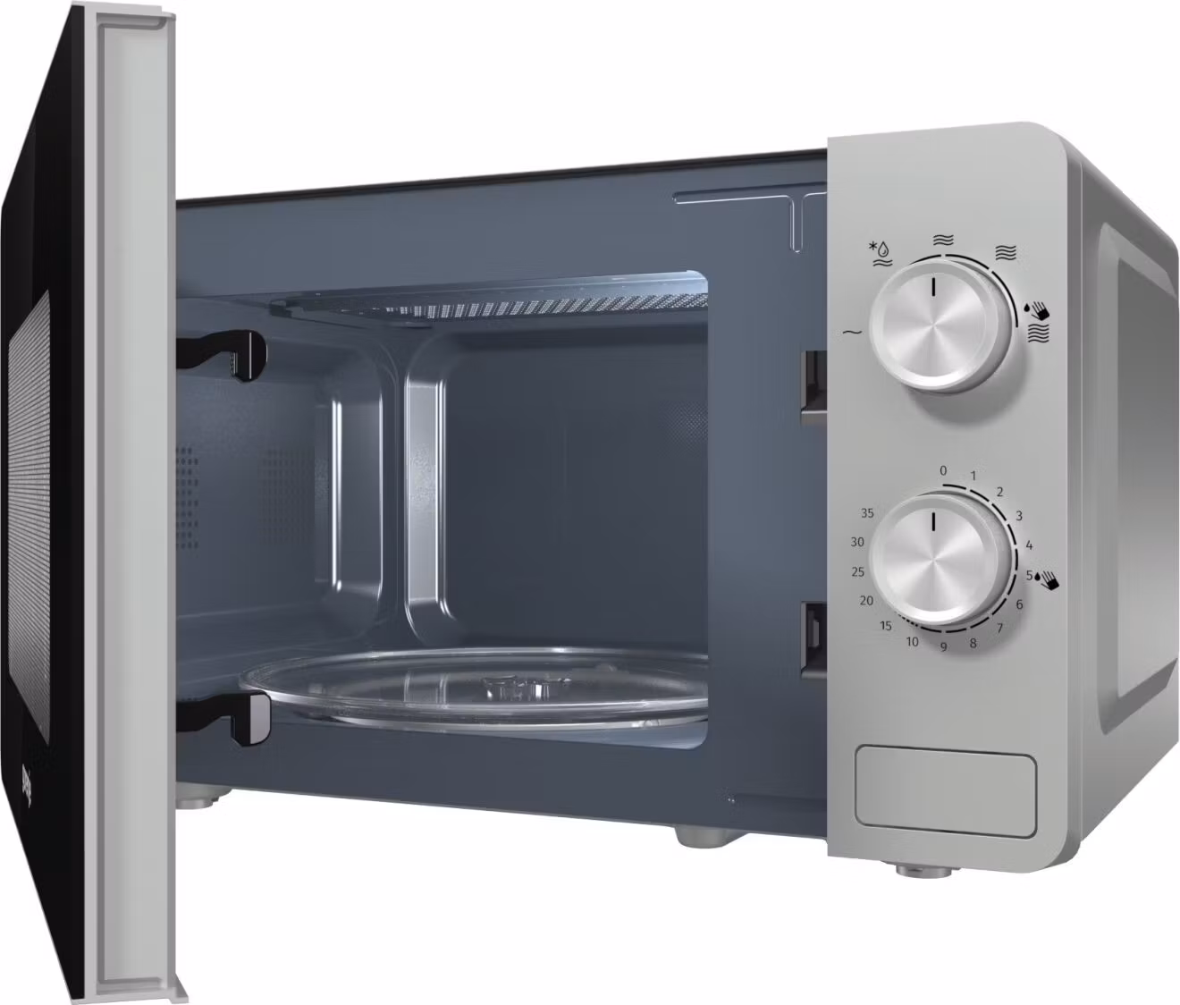 Gorenje MO17E1S mikrovågsugn svart, rostfritt stål Solo-mikrovågsugn för montering över spis 17 L 700 W