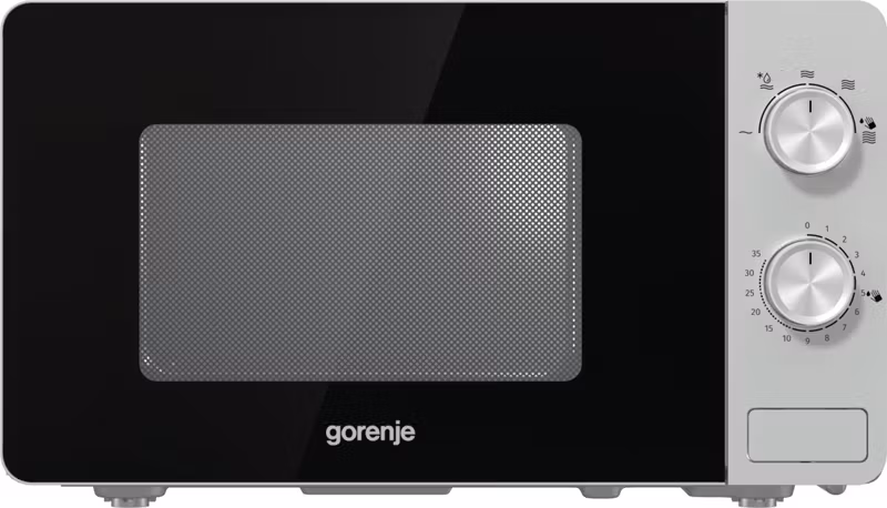 Gorenje MO20E1S svart, rostfritt stål Solo-mikrovågsugn för montering över spis 20 L 800 W