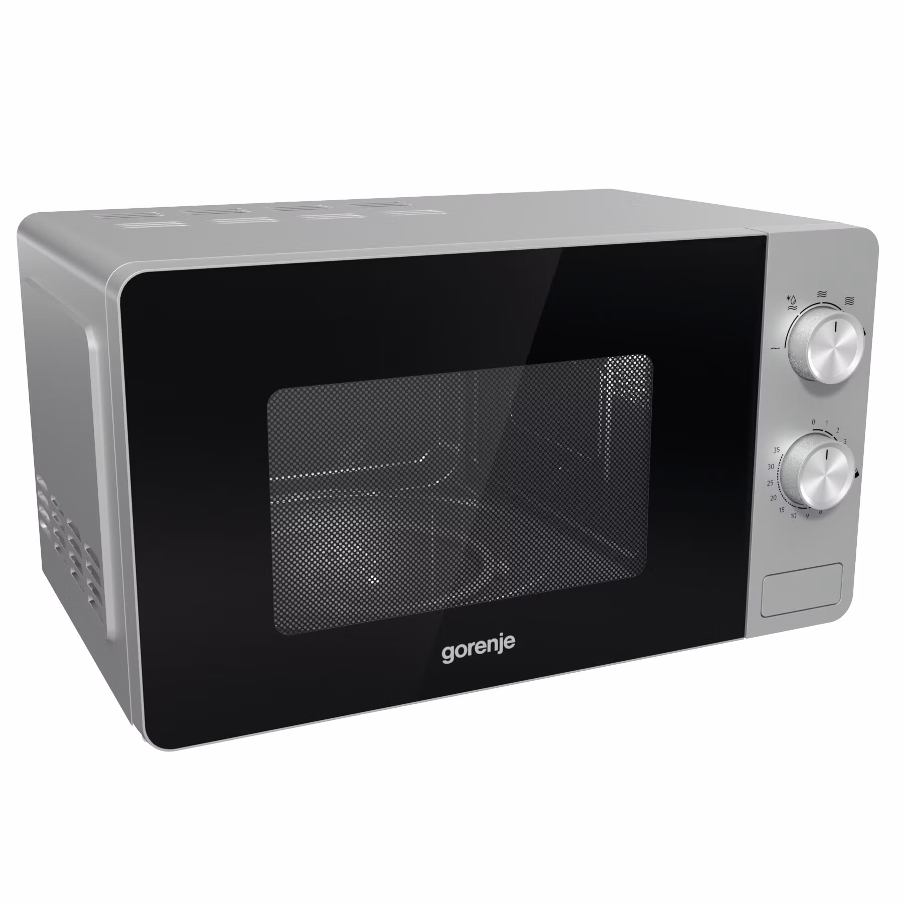 Gorenje MO20E1S svart, rostfritt stål Solo-mikrovågsugn för montering över spis 20 L 800 W