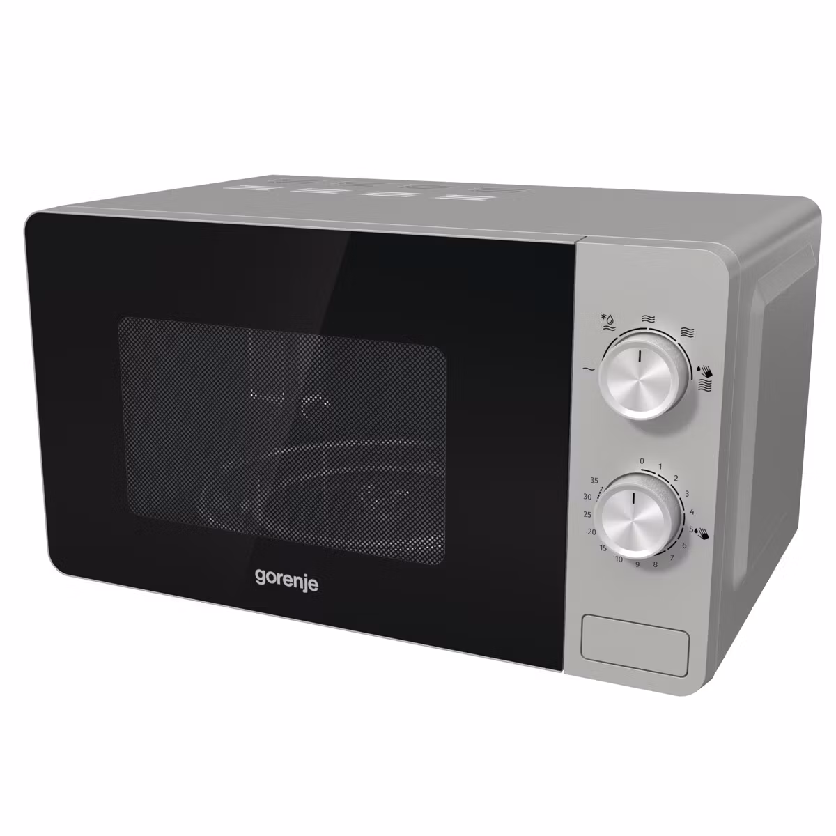 Gorenje MO20E1S svart, rostfritt stål Solo-mikrovågsugn för montering över spis 20 L 800 W
