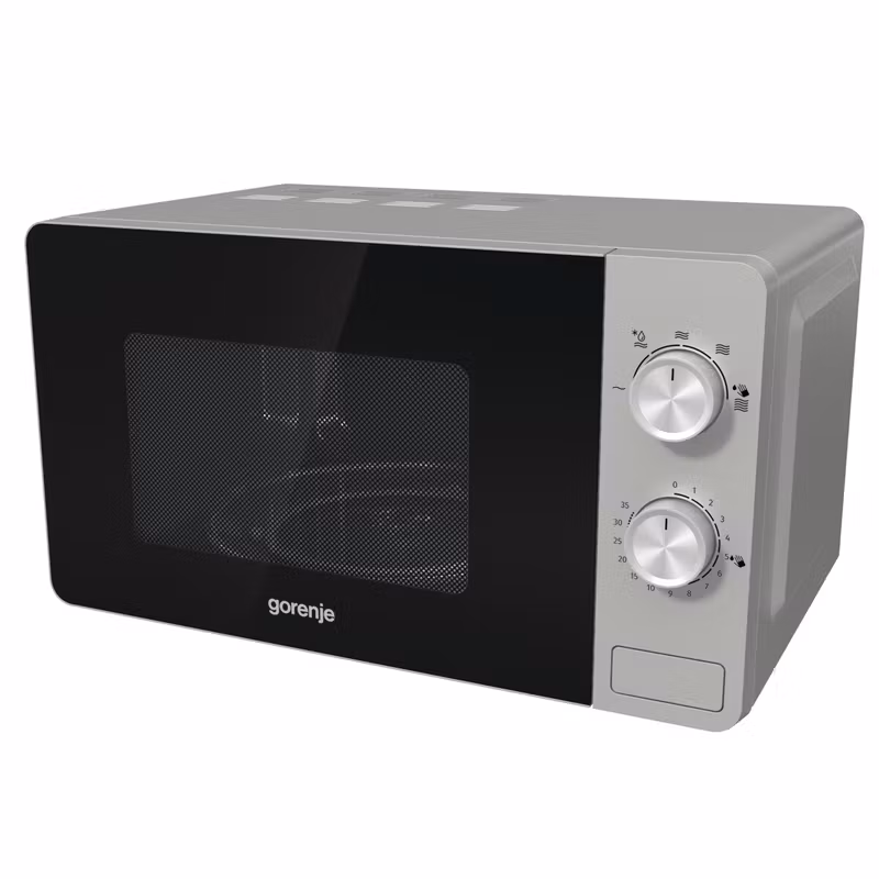 Gorenje MO20E1S svart, rostfritt stål Solo-mikrovågsugn för montering över spis 20 L 800 W
