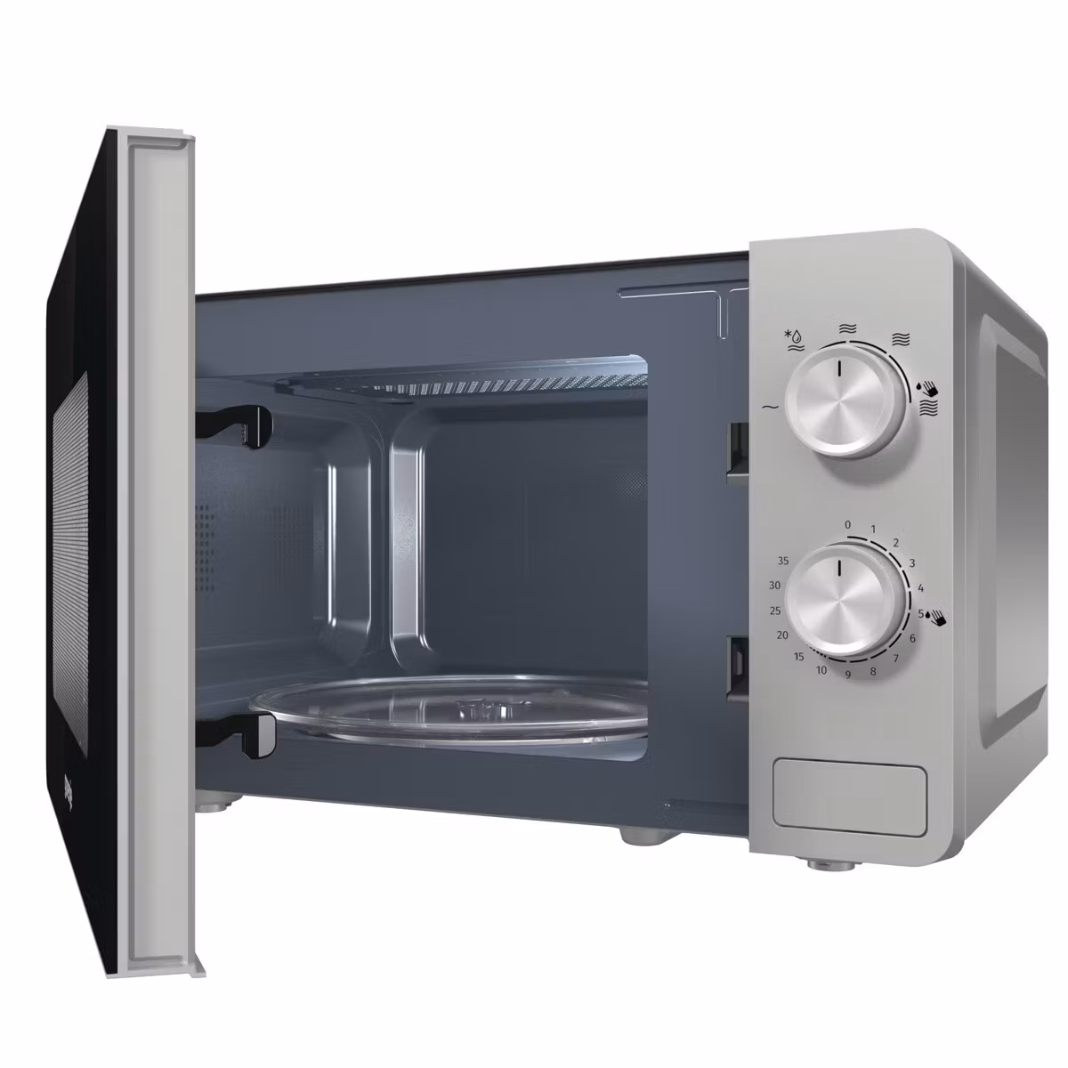 Gorenje MO20E1S svart, rostfritt stål Solo-mikrovågsugn för montering över spis 20 L 800 W