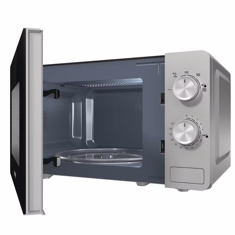 Gorenje MO20E1S svart, rostfritt stål Solo-mikrovågsugn för montering över spis 20 L 800 W