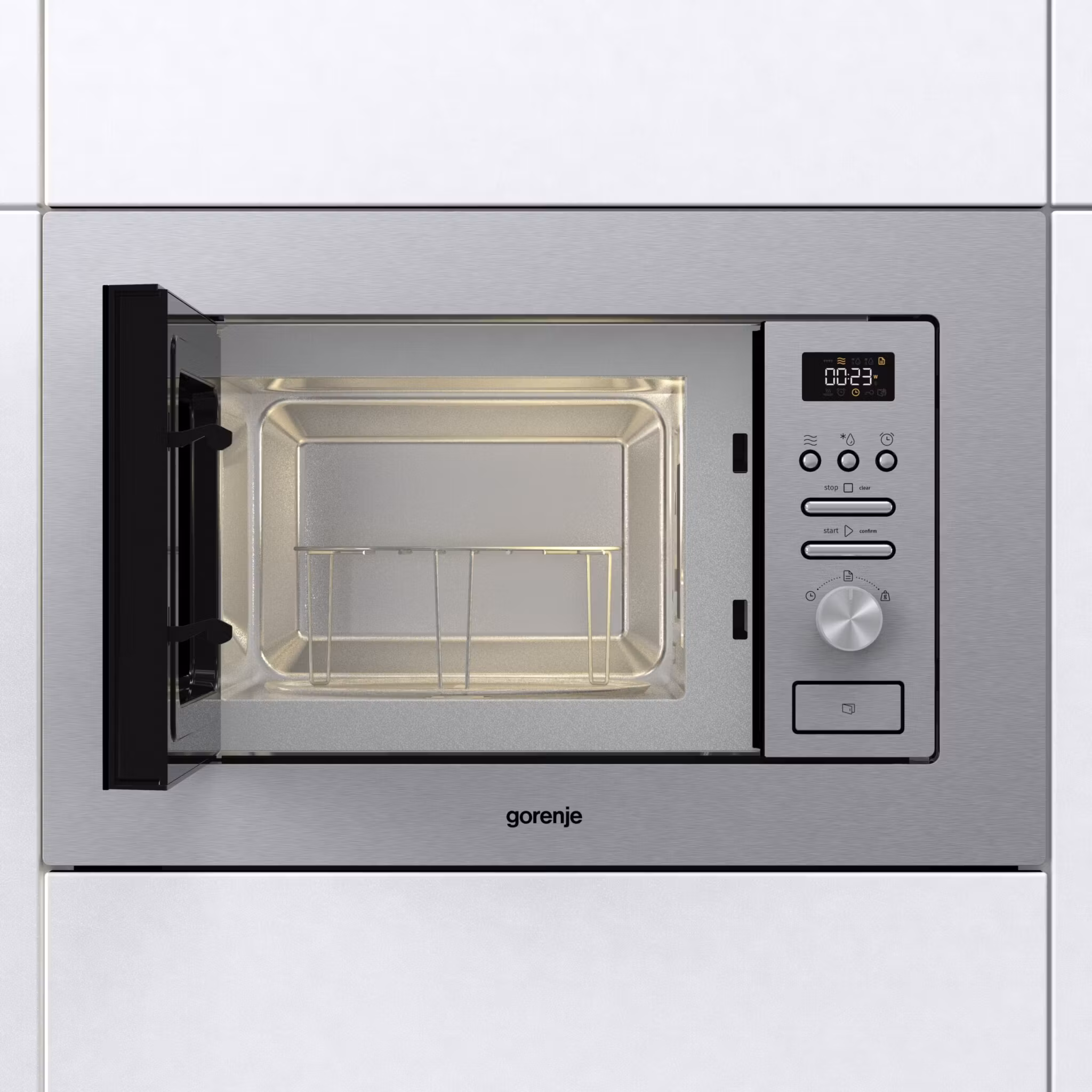 Gorenje BMI201AG1X Inbyggd kombinationsmikrovågsugn i rostfritt stål 20 L 800 W