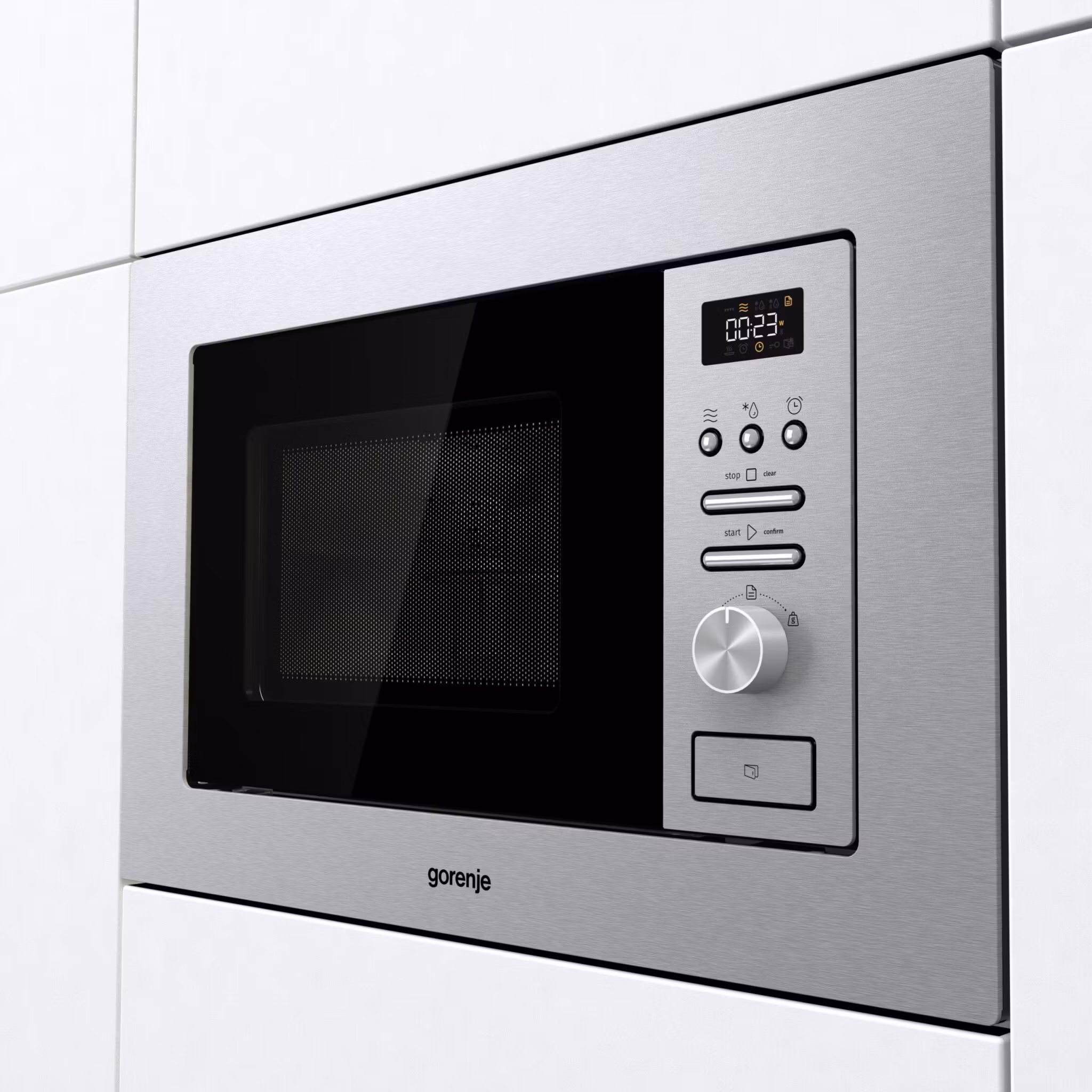 Gorenje BMI201AG1X Inbyggd kombinationsmikrovågsugn i rostfritt stål 20 L 800 W
