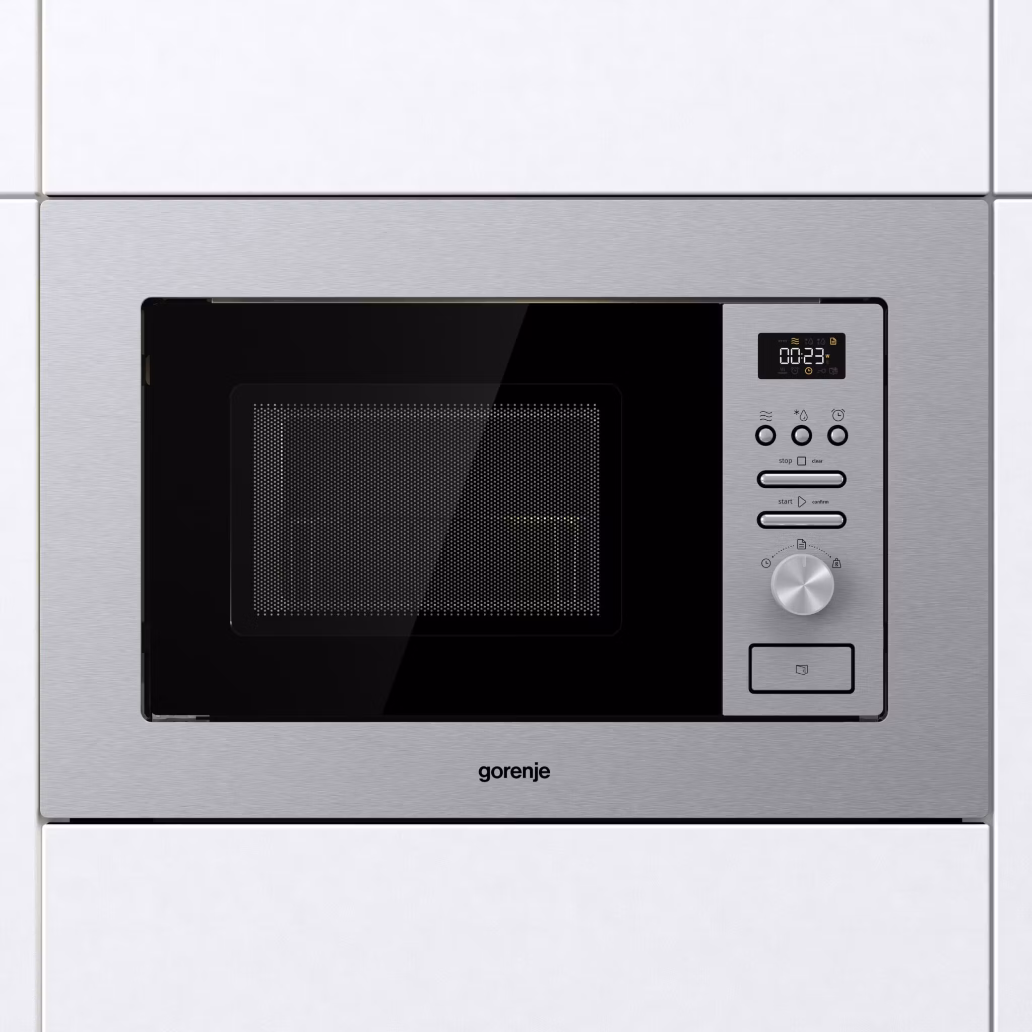 Gorenje BMI201AG1X Inbyggd kombinationsmikrovågsugn i rostfritt stål 20 L 800 W
