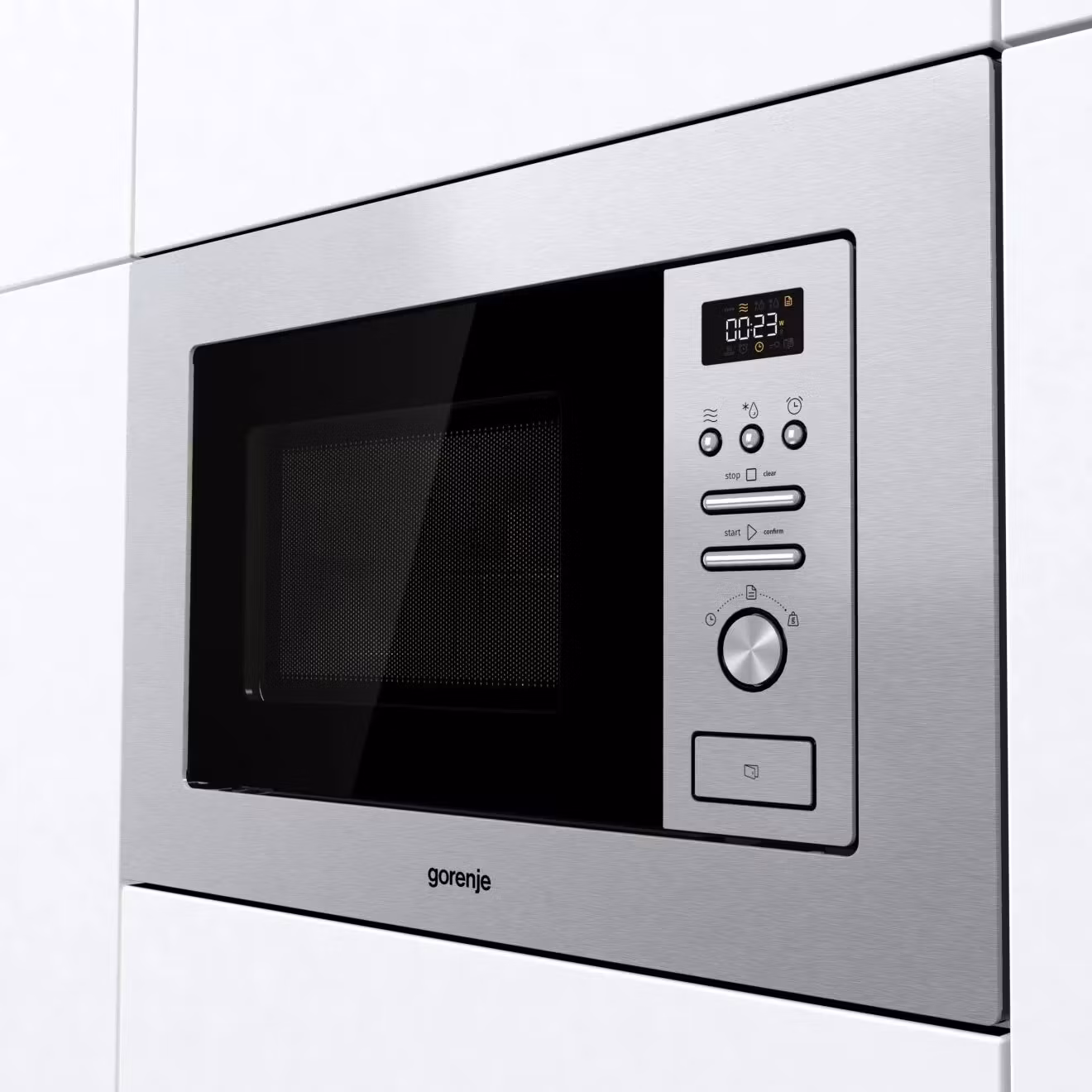 Gorenje BM201AG1X Inbyggd mikrovågsugn med grill, rostfritt stål, 20 L, 800 W