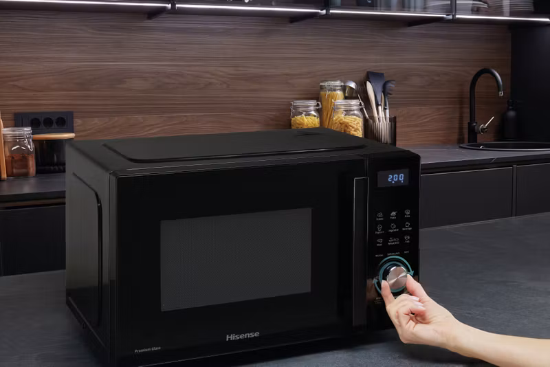 Hisense H23MOBSD1HG svart grillmikrovågsugn för bänk, 23 L, 800 W