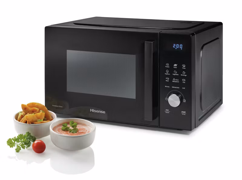 Hisense H23MOBSD1HG svart grillmikrovågsugn för bänk, 23 L, 800 W