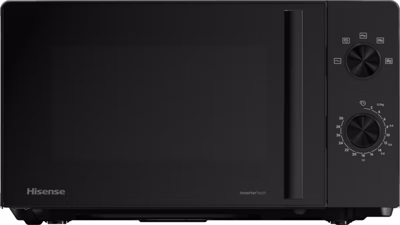 Hisense H20MOBP1HI svart solo mikrovågsugn för bänk, 20 L, 700 W