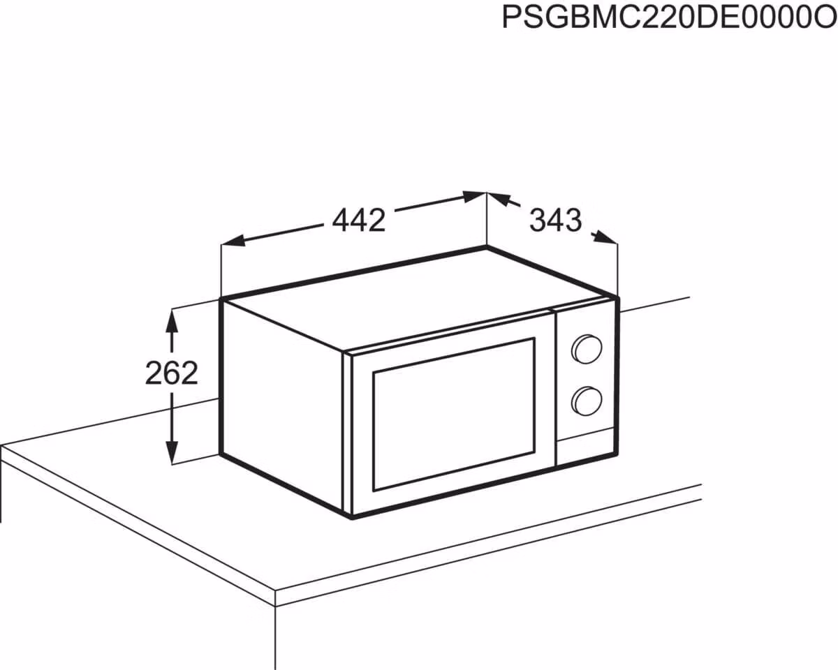 Electrolux EMZ421MMK Svart kombinationsmikrovågsugn bänkmodell 21 L 800 W
