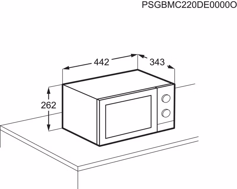 Electrolux EMZ421MMK Svart kombinationsmikrovågsugn bänkmodell 21 L 800 W