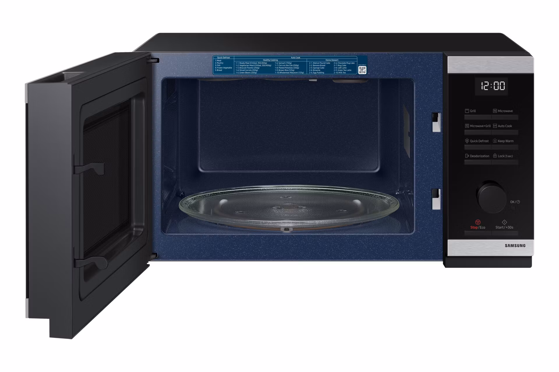 Samsung MG23DG4524ATE2 mikrovågsugn svart, rostfritt stål grillmikrovågsugn bänkskiva 23 L 800 W
