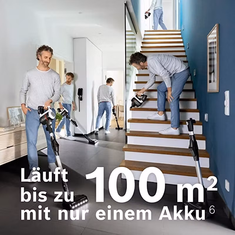 Bosch Unlimited 7 BSS711W, skaftdammsugare (vit/svart)