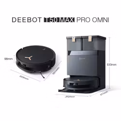 Ecovacs Deebot T50 Max Pro 0,3 L Robotdammsugare Svart