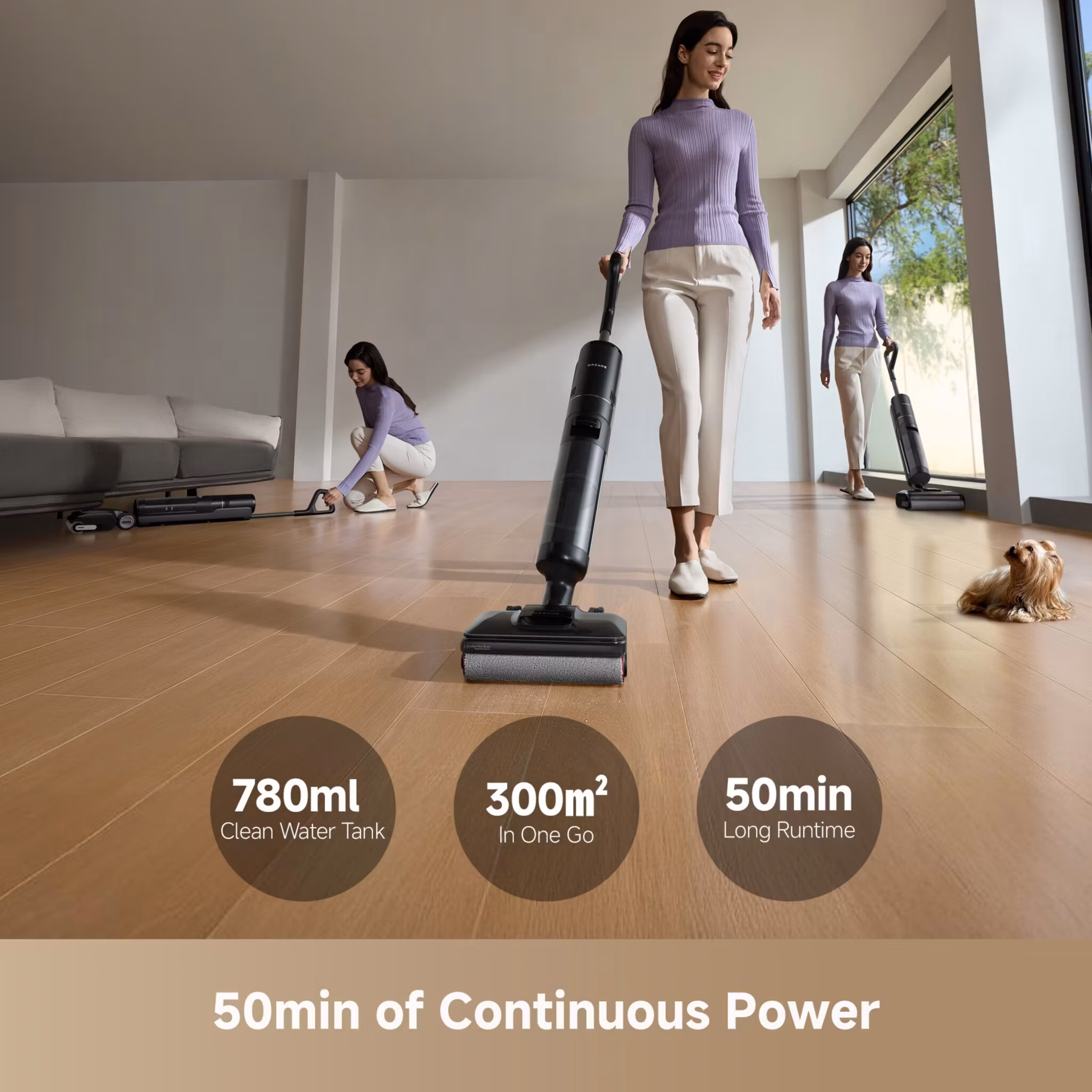 Dreame H12 Pro FlexReach 2‑in‑1 skaftdammsugare Batteri Torr & våt Påslös 400 W Svart 4 Ah
