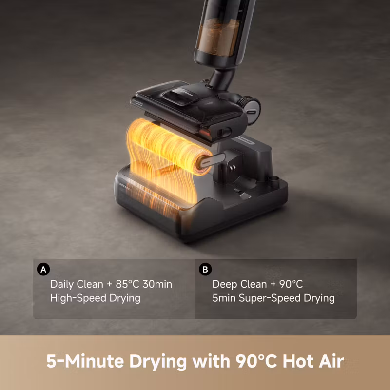 Dreame H12 Pro FlexReach 2‑in‑1 skaftdammsugare Batteri Torr & våt Påslös 400 W Svart 4 Ah