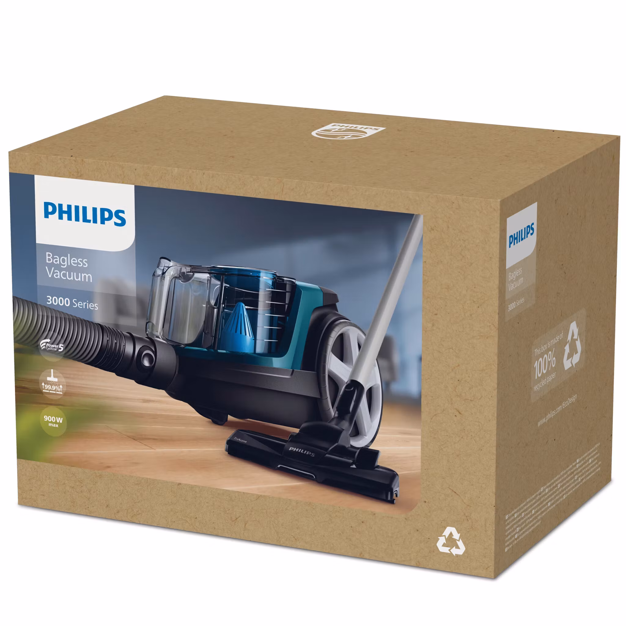 Philips 3000 series FC9334/09 dammsugare 1,5 L cylinderdammsugare torr 900 W påslös