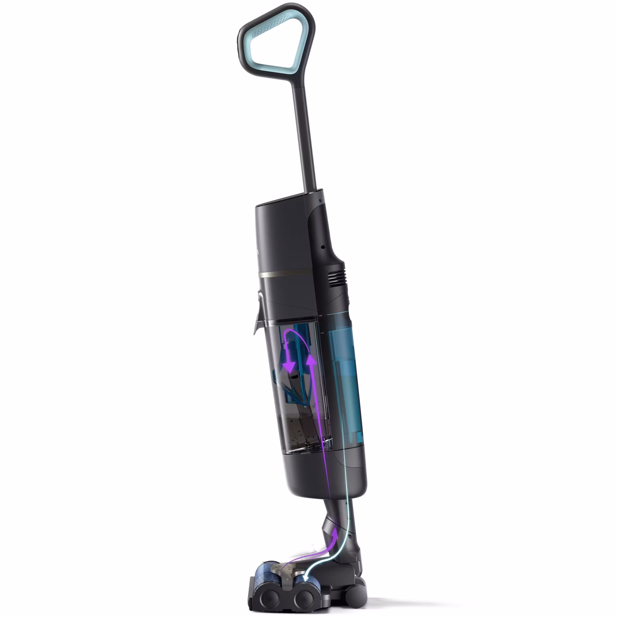 Philips XW7110 skaftdammsugare batteri torr/våt påslös champagne, grå
