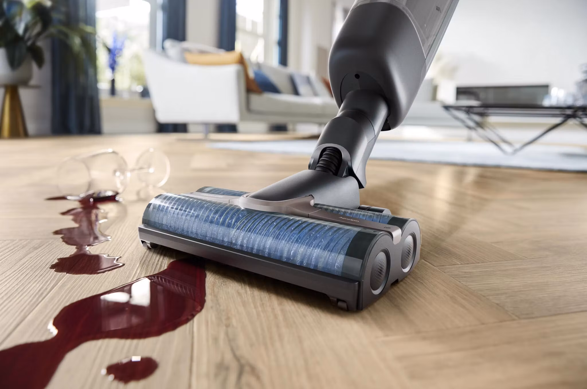 Philips XW7110 skaftdammsugare batteri torr/våt påslös champagne, grå