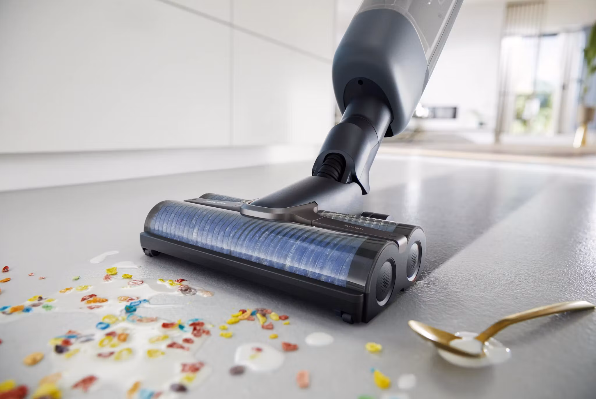 Philips XW7110 skaftdammsugare batteri torr/våt påslös champagne, grå