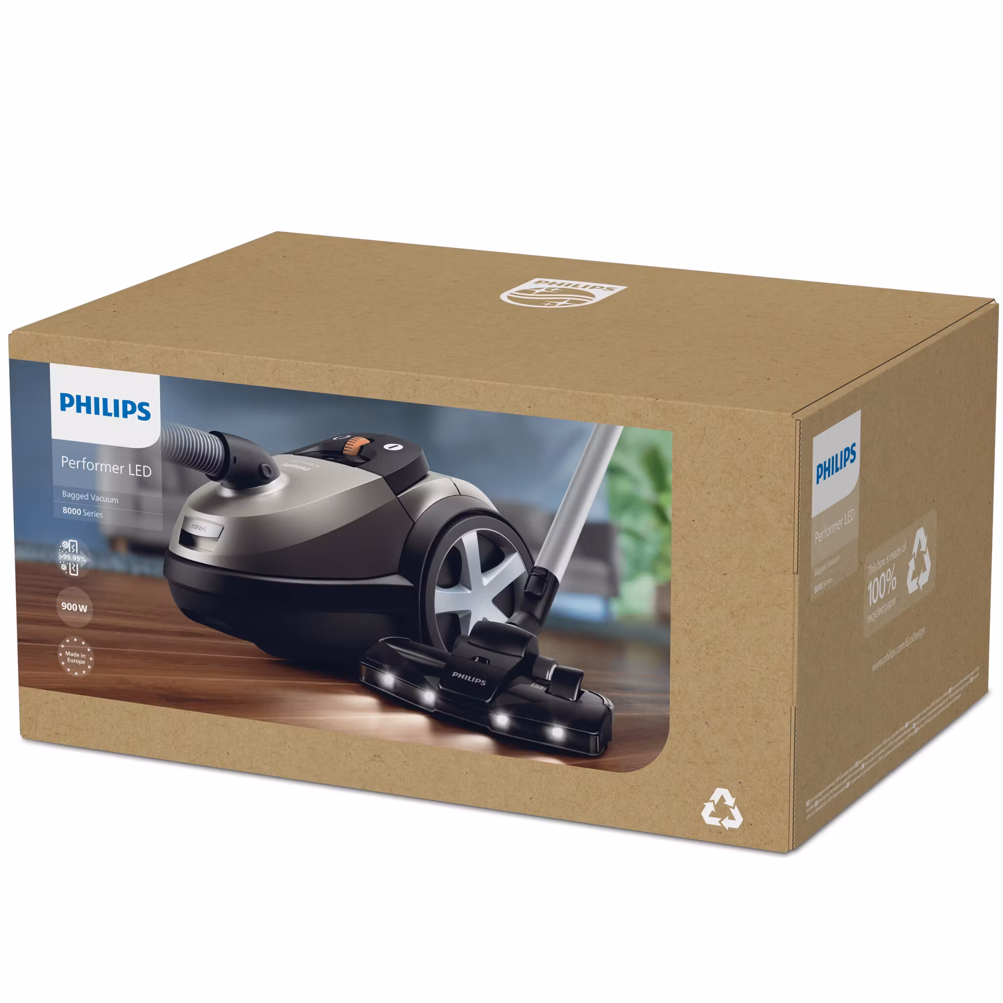 Philips 8000 series XD8152/12 dammsugare 4 L cylinderdammsugare torr 900 W dammpåse
