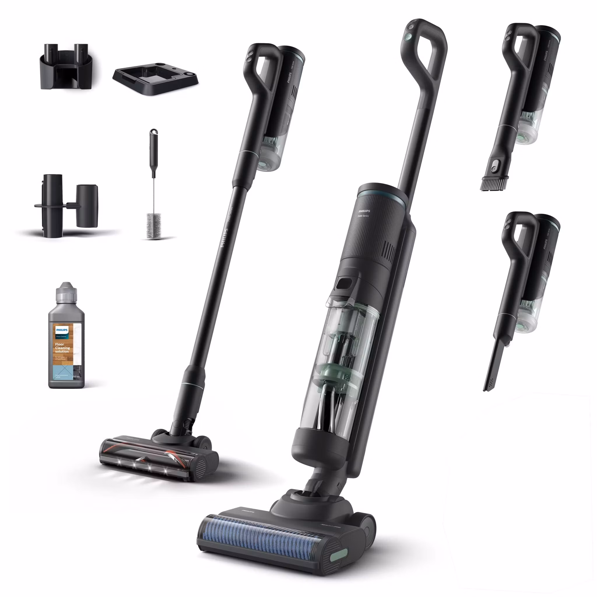 Philips 7000 series XW7263/11 skaftdammsugare/elektrisk sopborste 2-i-1 skaftdammsugare batteri torr&våt påslös 0,45 L 160 W svart