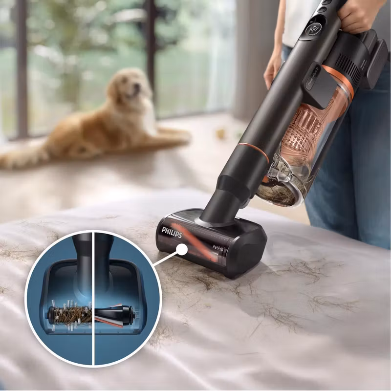 Philips XC7163/01 skaftdammsugare/elborste 2-i-1 skaftdammsugare batteri torr&våt påslös 0,6 L blå