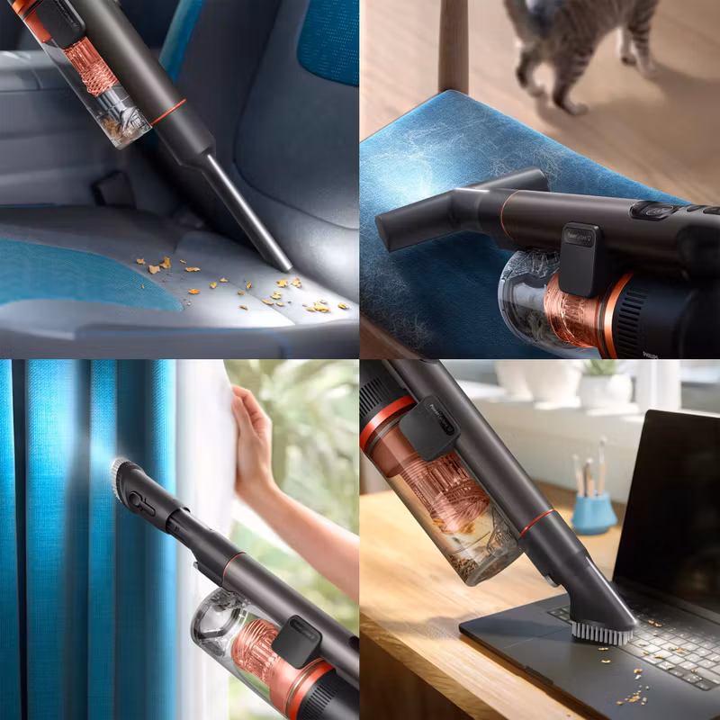 Philips XC7163/01 skaftdammsugare/elborste 2-i-1 skaftdammsugare batteri torr&våt påslös 0,6 L blå